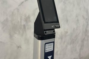 Modelo de totem que será usado no check-in da Feira do Empreendedor
