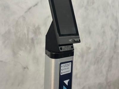 Modelo de totem que será usado no check-in da Feira do Empreendedor